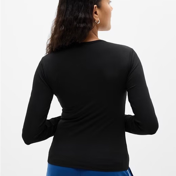 Athleta Signature Ribbed Top on Black Small - Picture 2 of 8